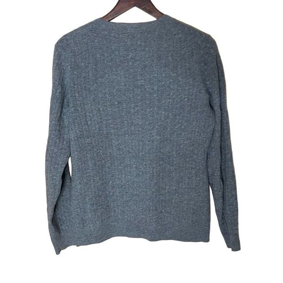 346 Brooks Brothers 100% Lambs Wool V Neck Cableknit Sweater - Picture 7 of 7